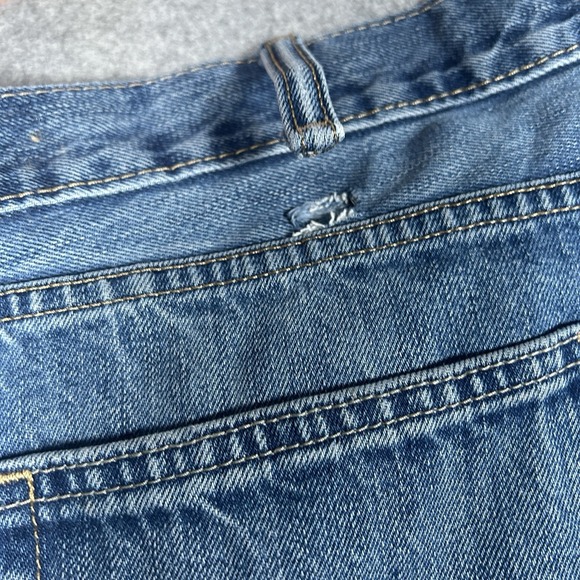 Levis 514 Denim jeans men's size 40x32 (38x31) Blue Faded straight Leg zip Flap - Picture 10 of 16